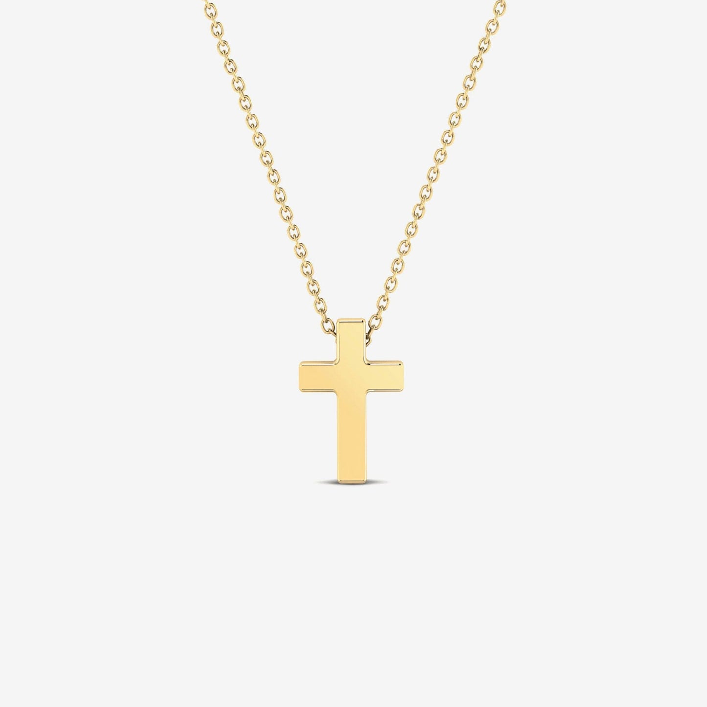 Tiny Cross Necklace in 14K Solid Gold