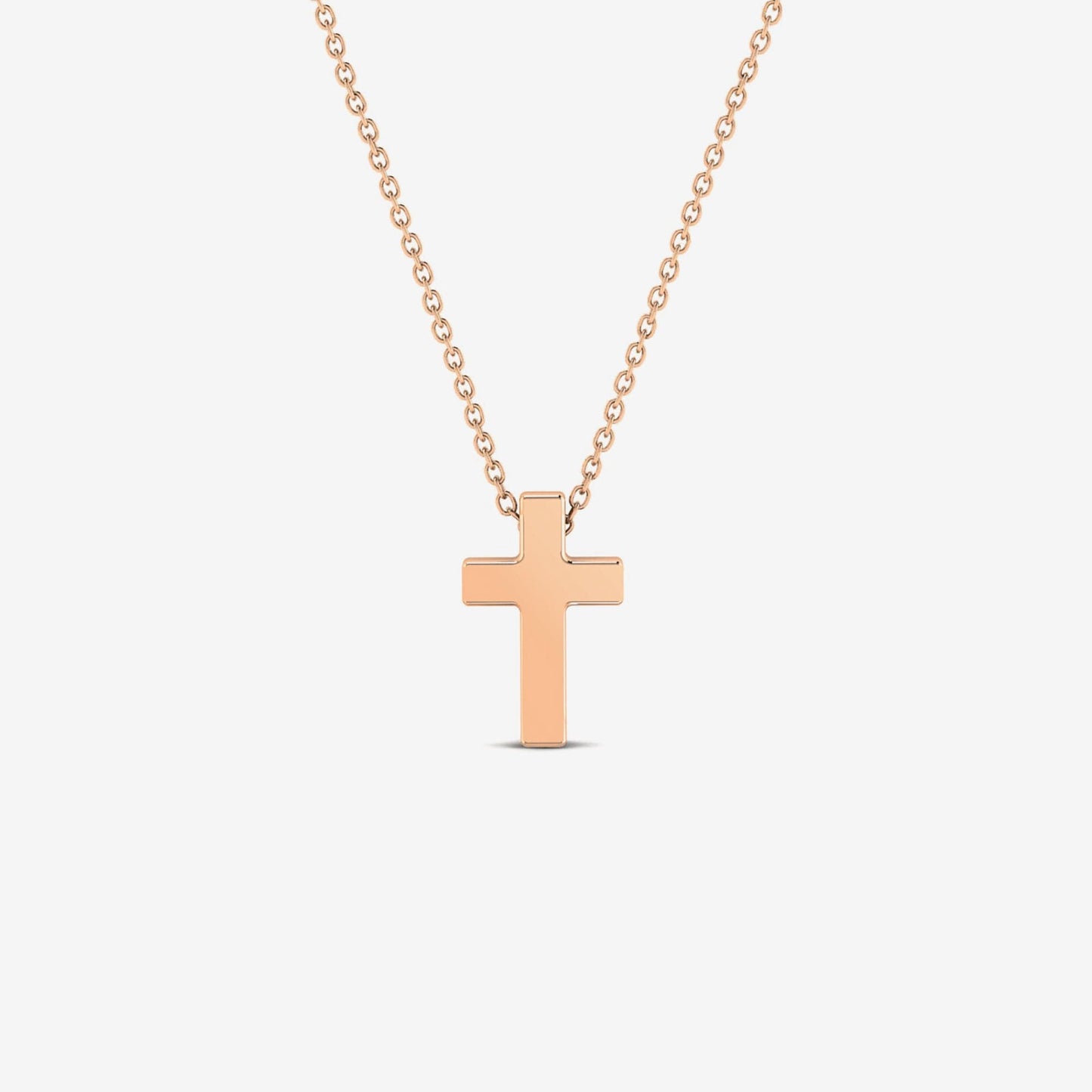 Tiny Cross Necklace in 14K Solid Gold