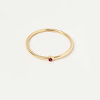 Birthstone Solitaire Stacking Ring