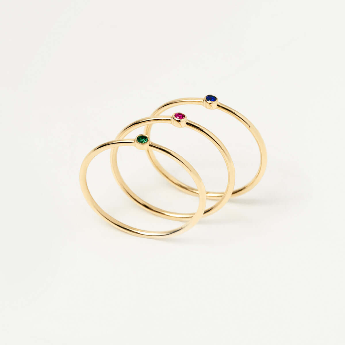 Birthstone Solitaire Stacking Ring