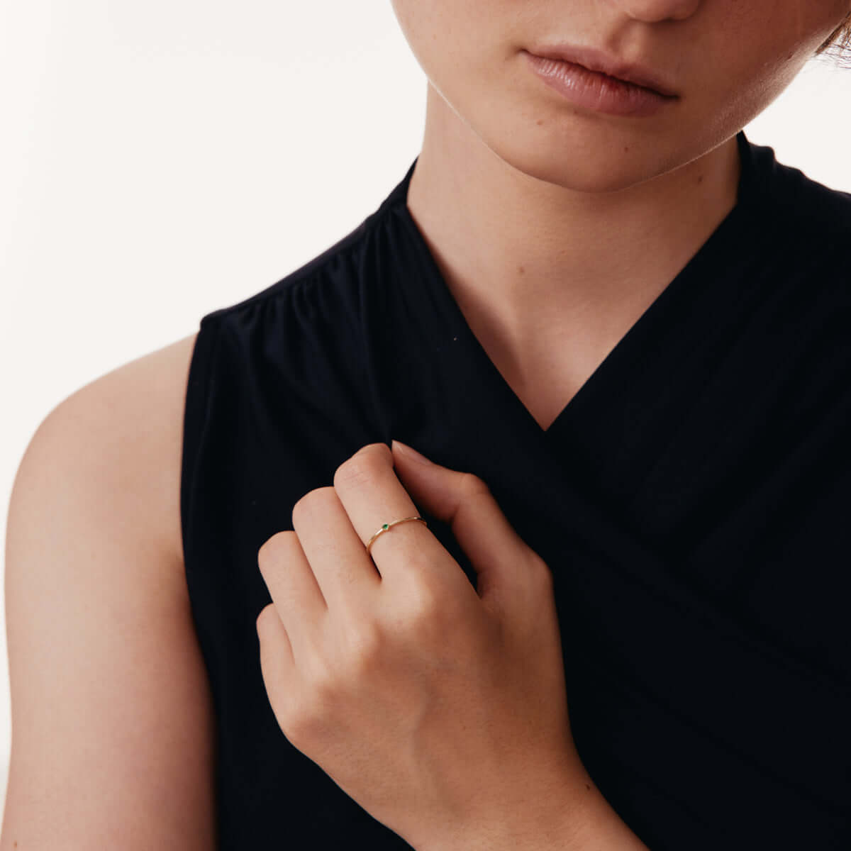 Birthstone Solitaire Stacking Ring