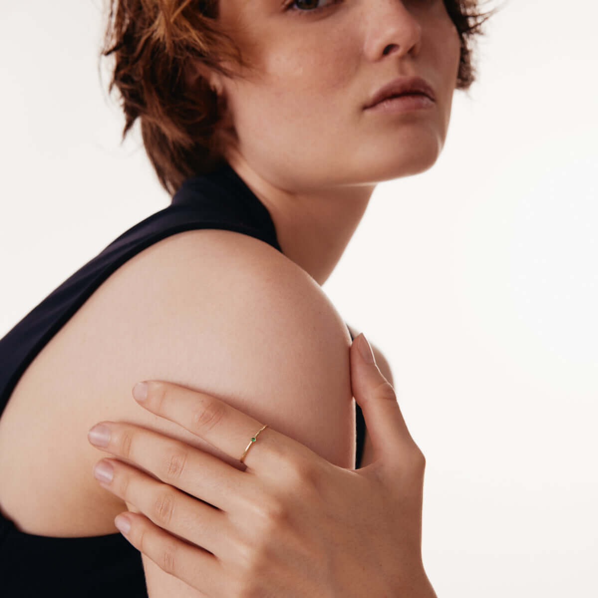 Birthstone Solitaire Stacking Ring