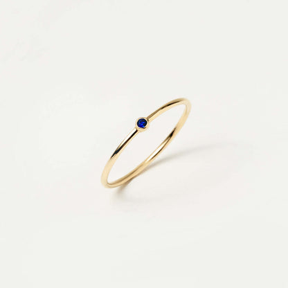 Birthstone Solitaire Stacking Ring in 14K Solid Gold