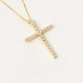 Diamond Pave Thin Cross Necklace