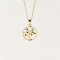 April Tree with Birthstones Necklace