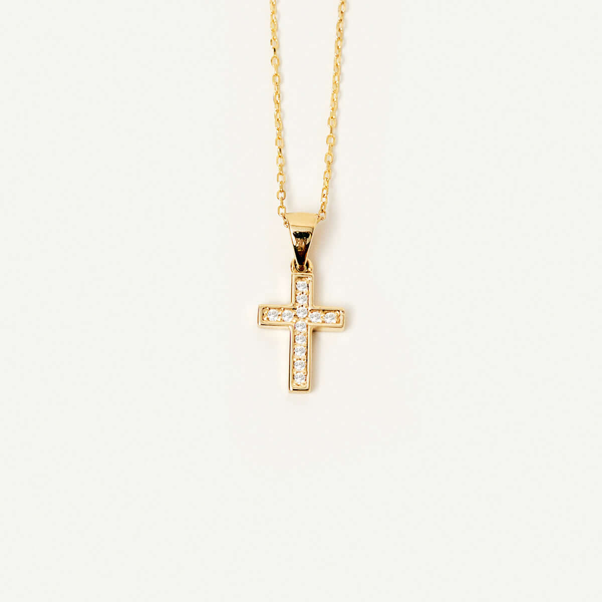 Pave Cross Pendant Necklace