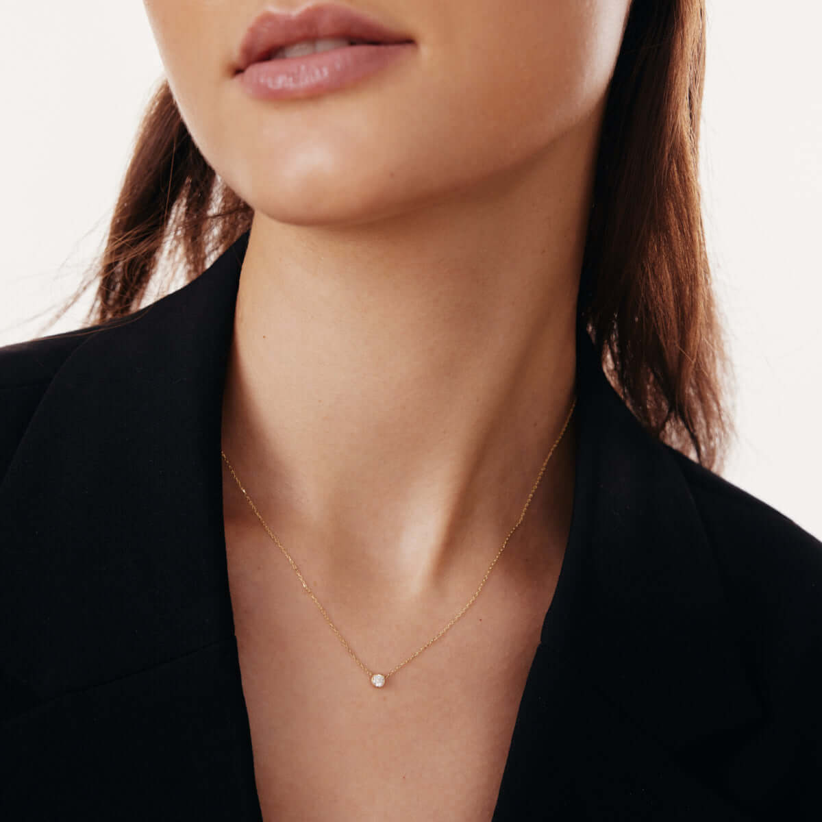 Birthstone Solitaire Floating Necklace