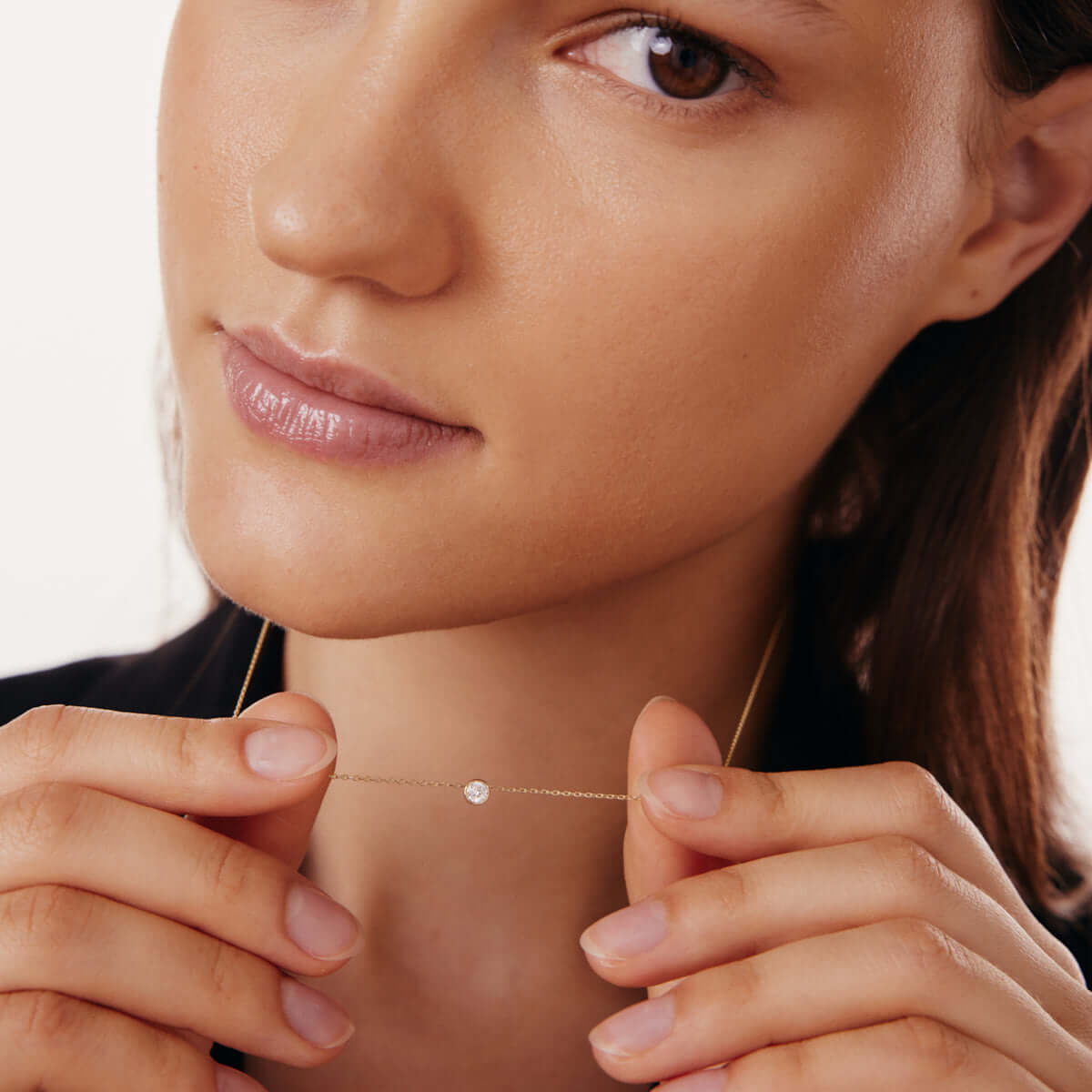 Birthstone Solitaire Floating Necklace