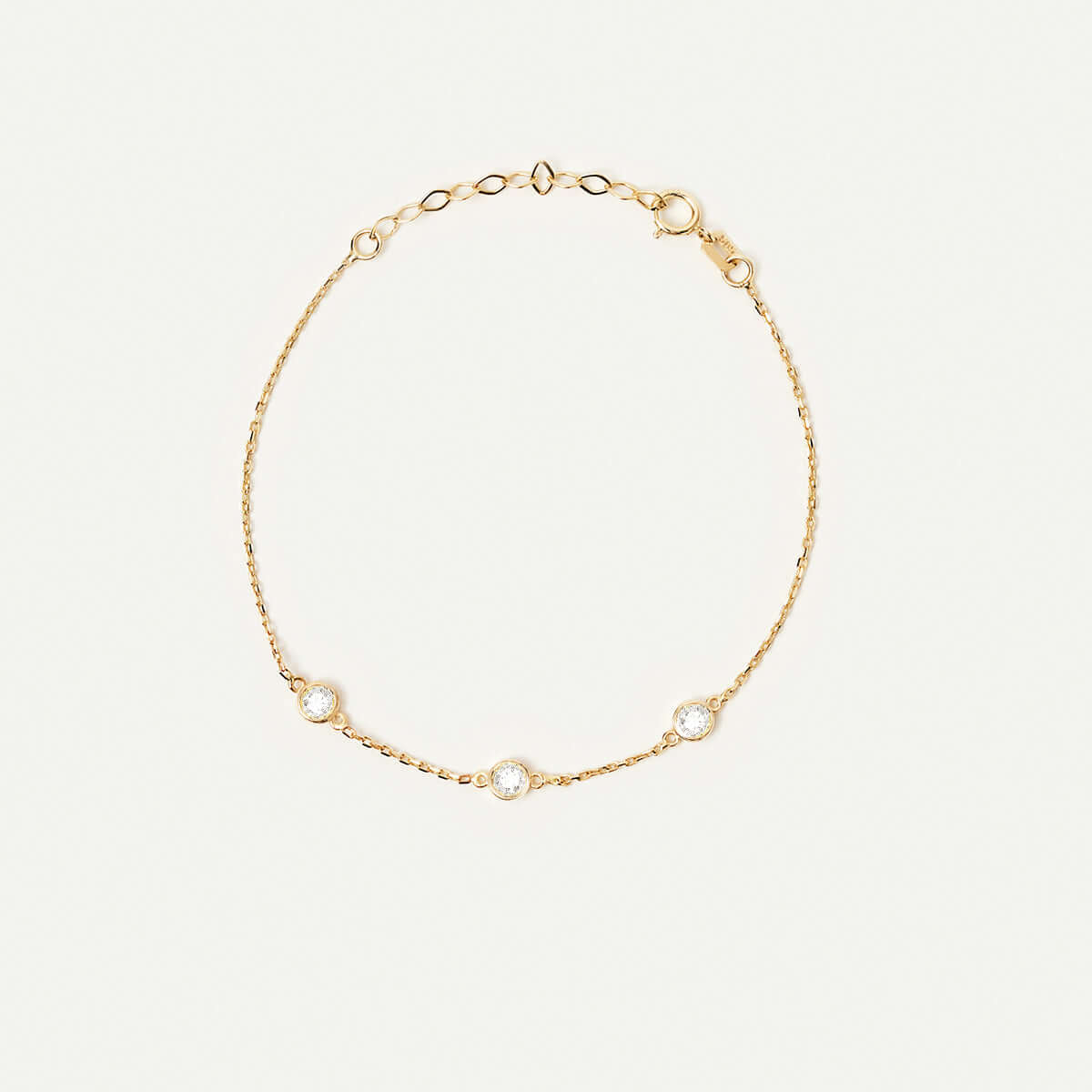 Birthstone Station Bracelet in 14K Solid Gold