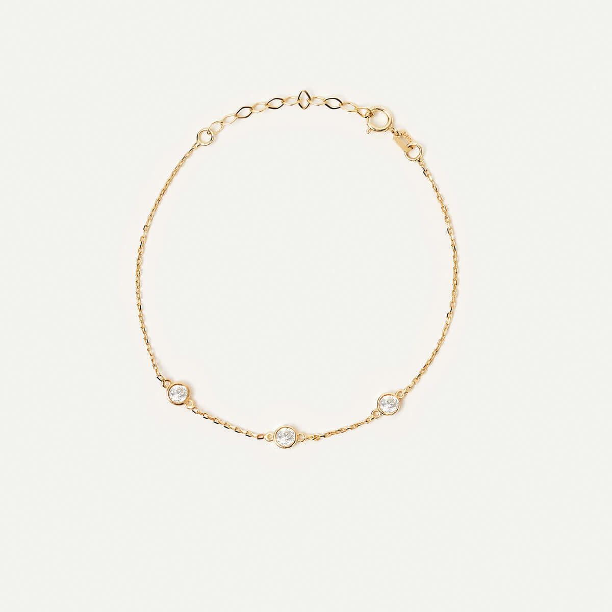 Birthstone Station Bracelet in 14K Solid Gold