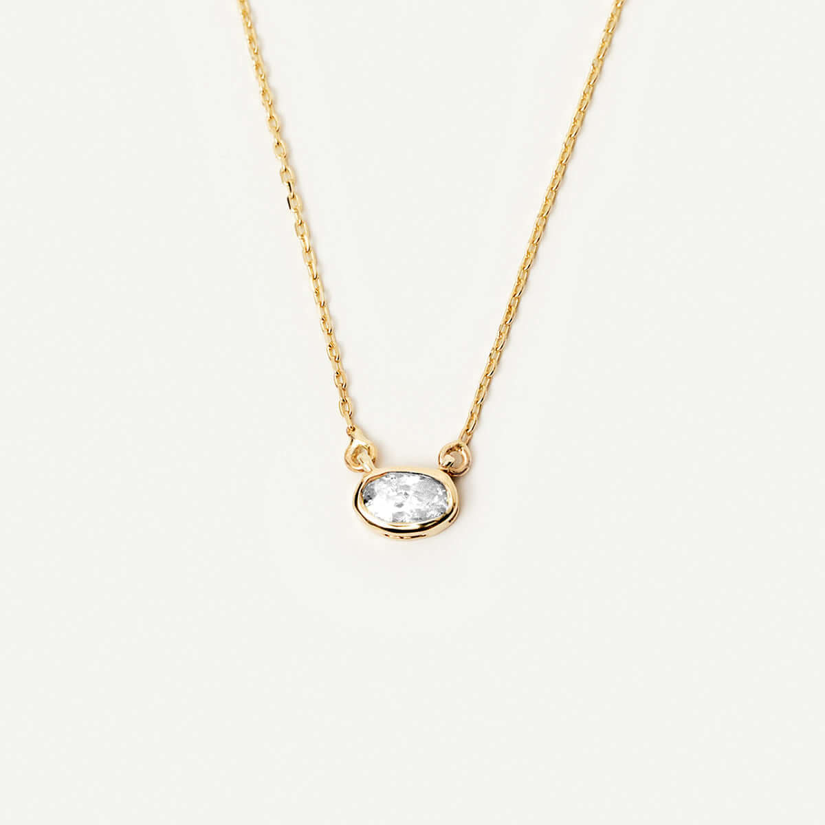 Oval Birthstone Necklace