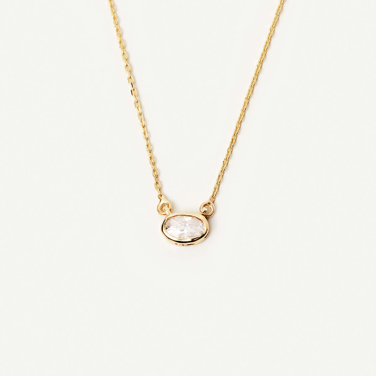 Oval Birthstone Necklace