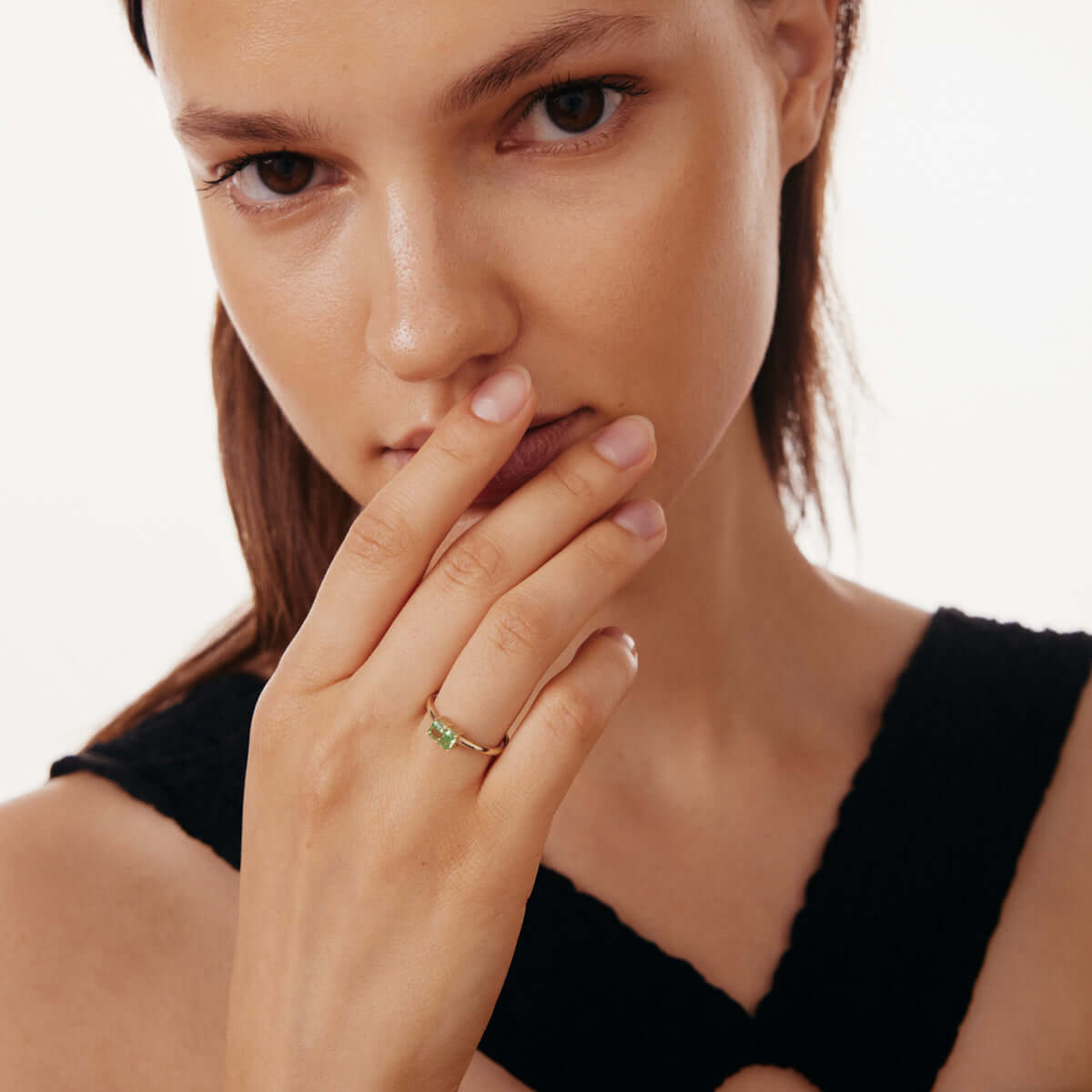 Baguette Birthstone Solitaire Ring