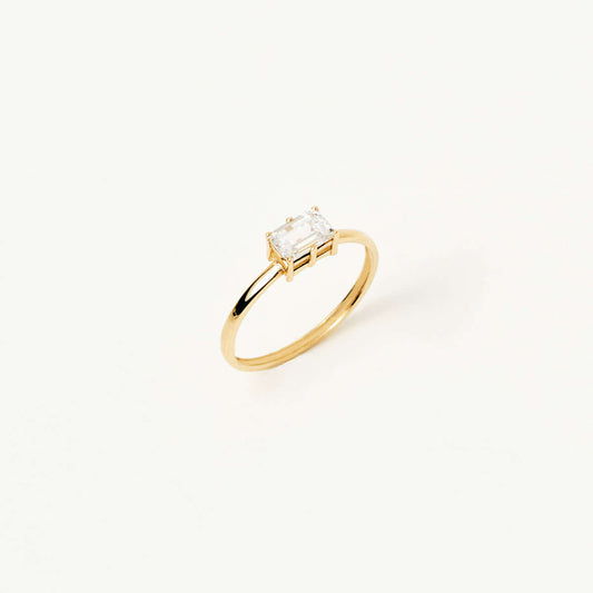 Baguette Birthstone Solitaire Ring