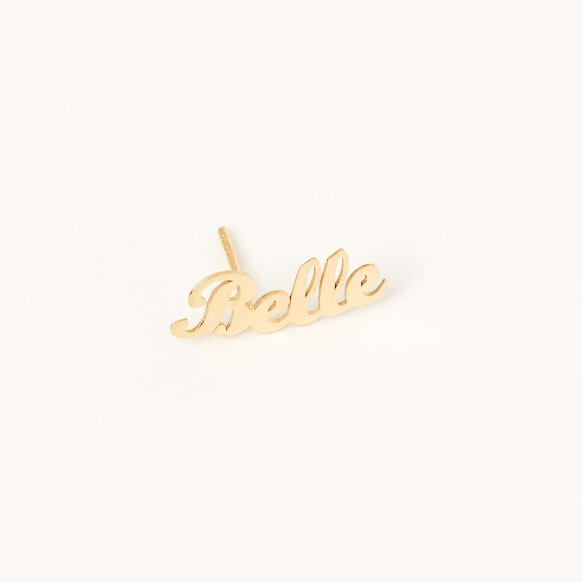 Name Stud Earring in 14K Solid Gold