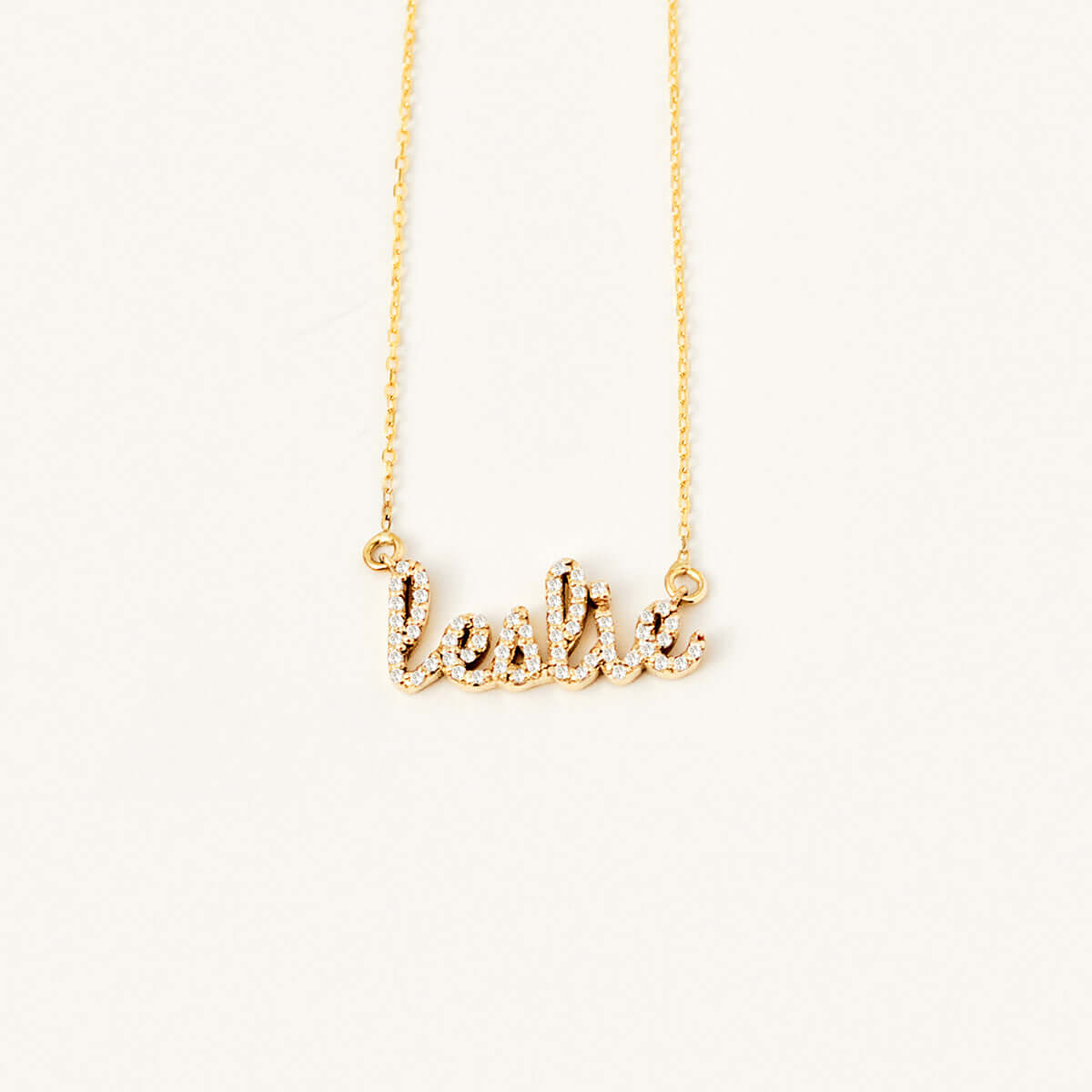 Diamond Cursive Name Necklace