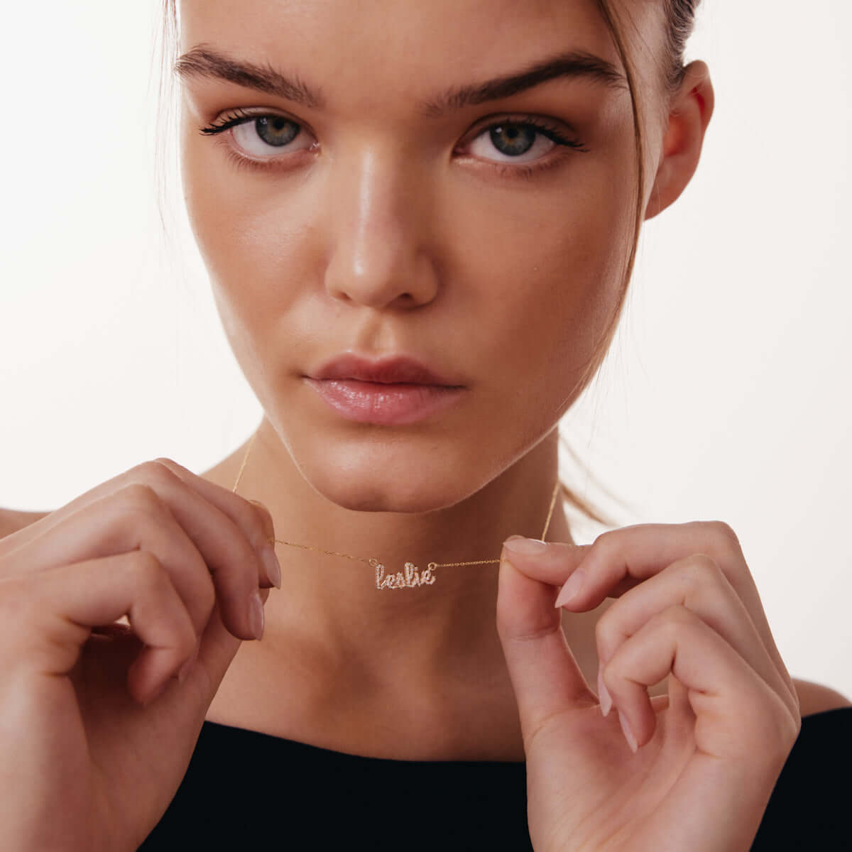 Diamond Cursive Name Necklace