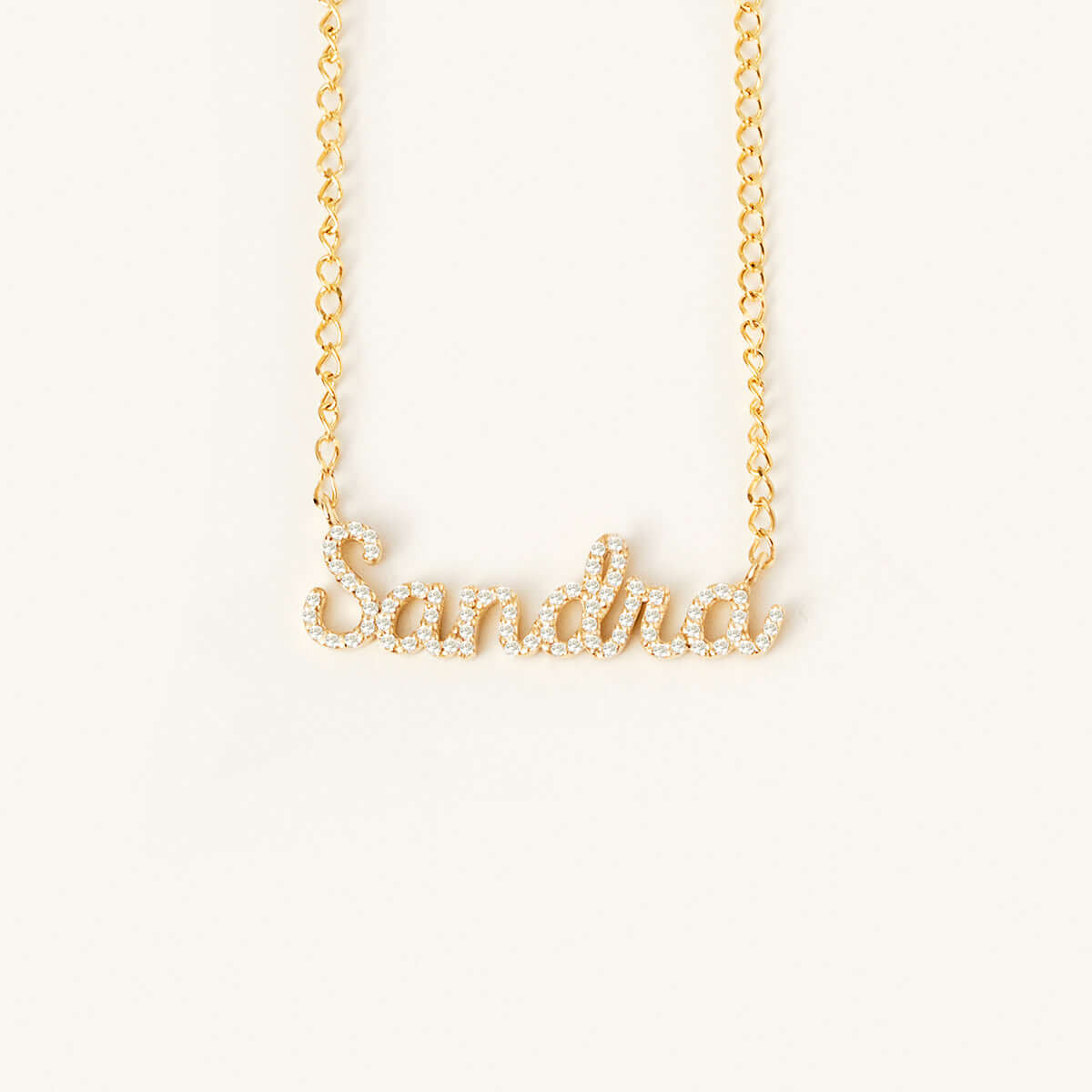 Diamond Custom Name Necklace in 14K Solid Gold