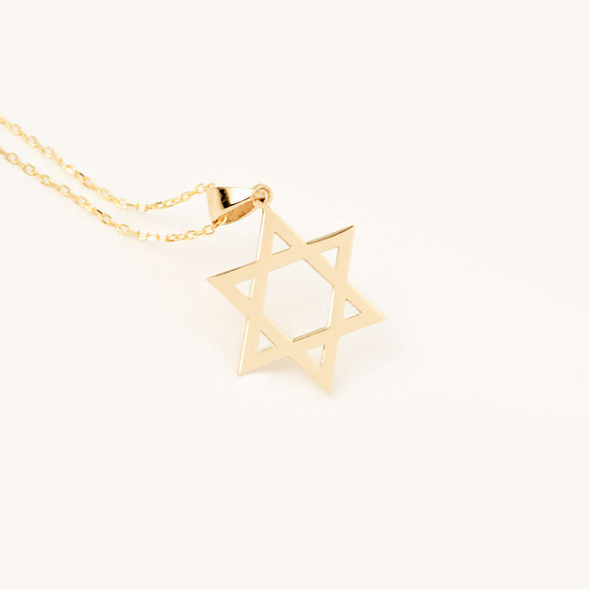 Star of David Necklace in 14K Solid Gold