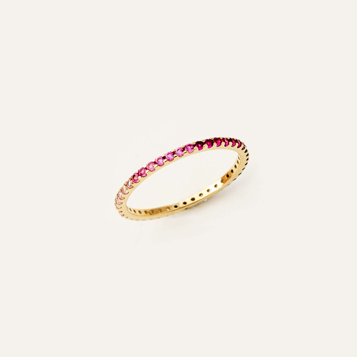 Rainbow Eternity Ring in 14K Solid Gold