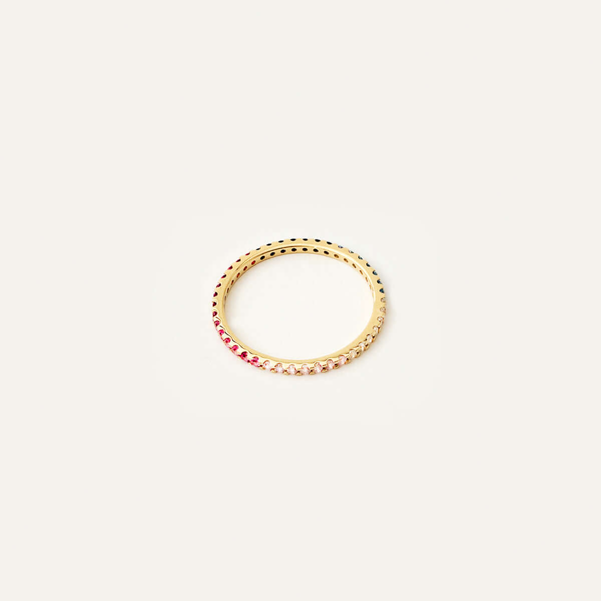 Rainbow Eternity Ring in 14K Solid Gold