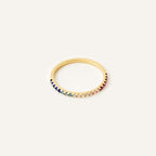 Rainbow Half Eternity Ring