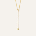 Diamond Bezel Lariat Necklace
