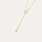 Diamond Bezel Lariat Necklace