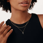 Diamond Cross Religious Necklace
