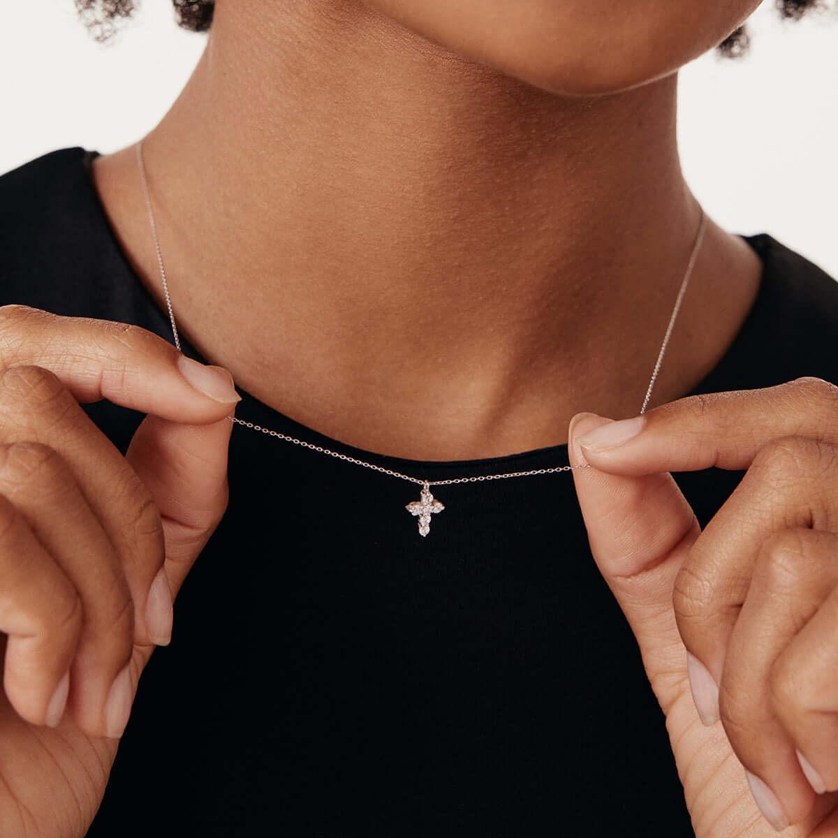 Diamond Cross Pendant Necklace