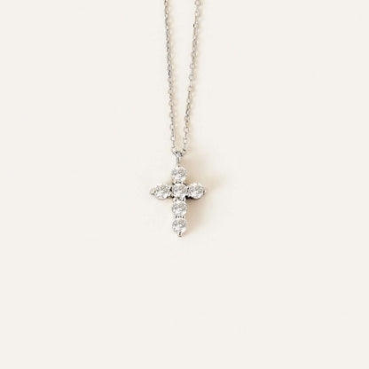 Diamond Cross Pendant Necklace in 14K Solid Gold