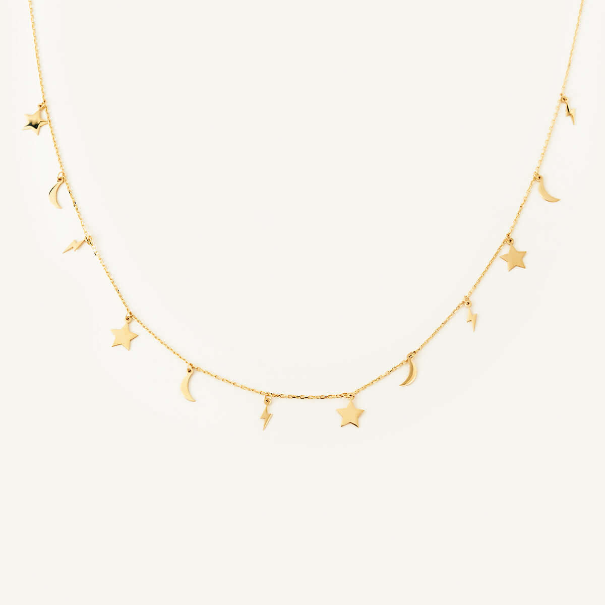 Celestial Station Necklace in 14K Solid Gold