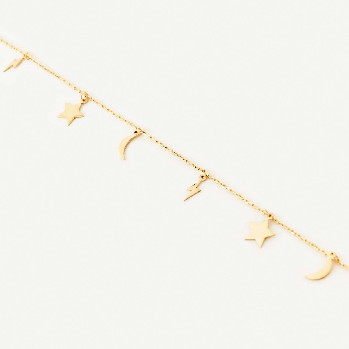 Celestial Station Necklace in 14K Solid Gold