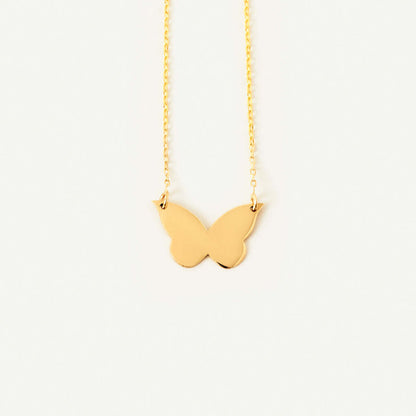 Butterfly Necklace in 14K Solid Gold