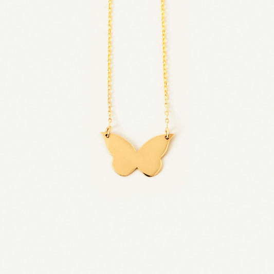 Collier papillon en or 14 carats