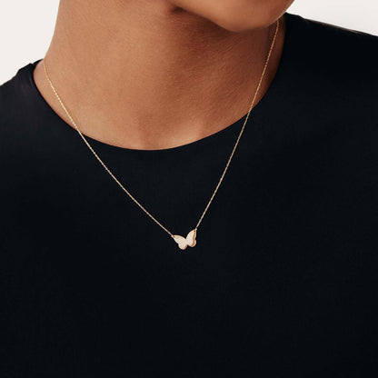 Butterfly Necklace in 14K Solid Gold