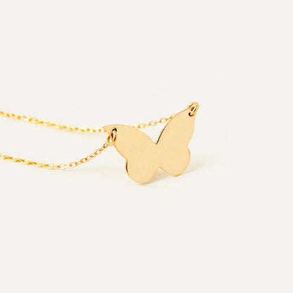 Collier papillon en or 14 carats