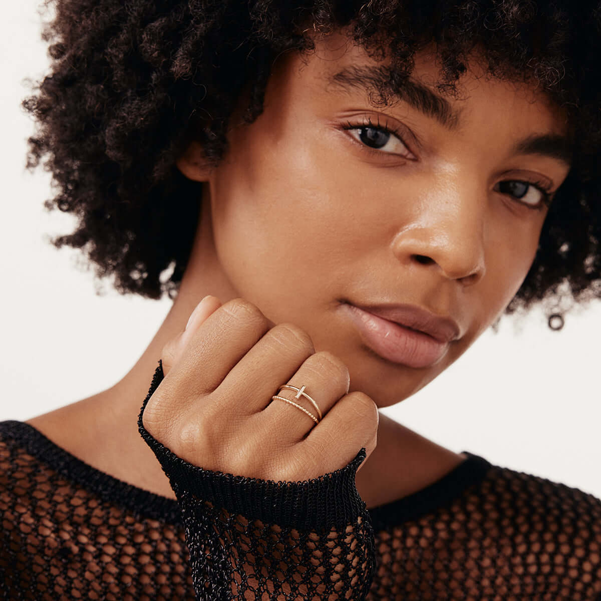 Double Band Cross Ring