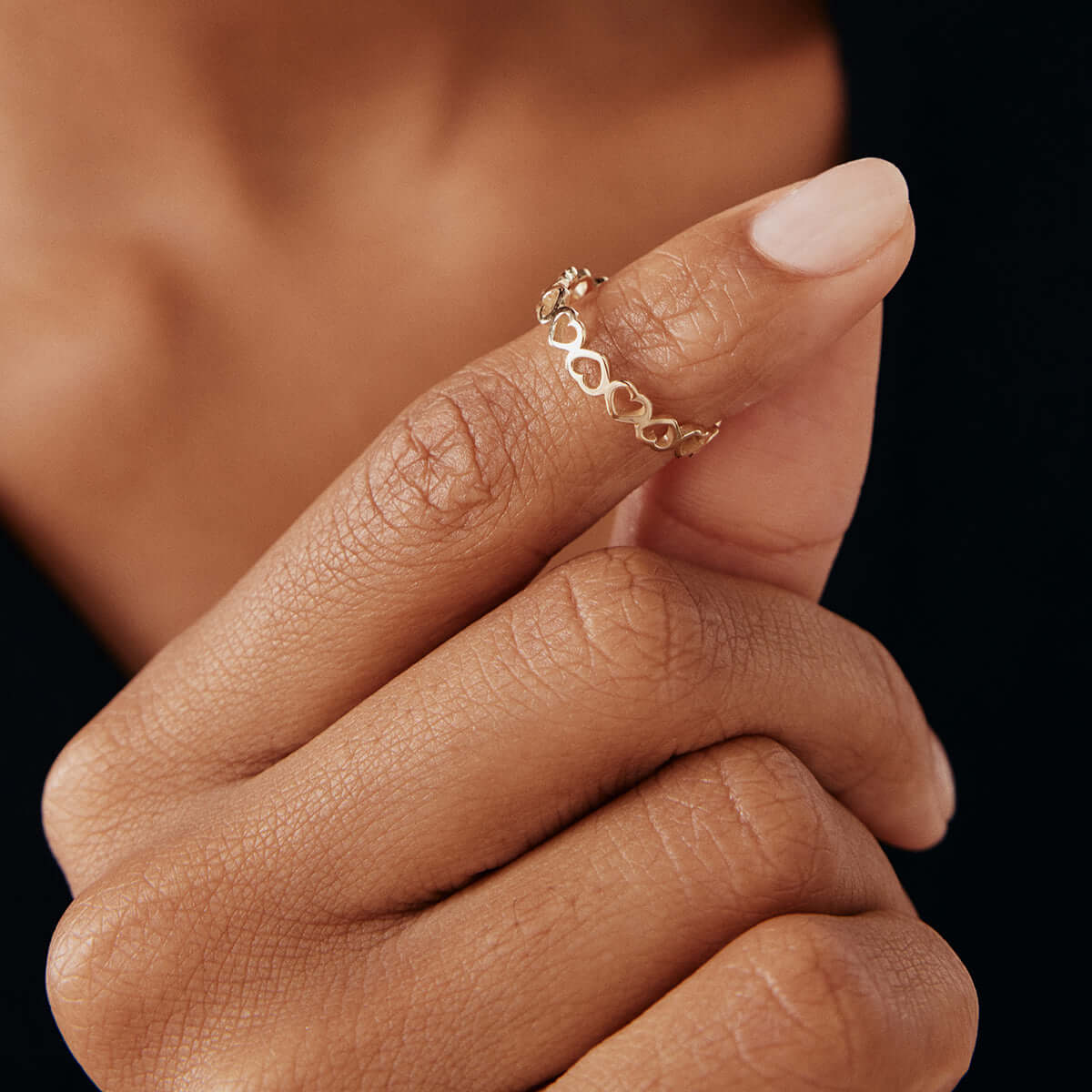 Open Heart Band Ring