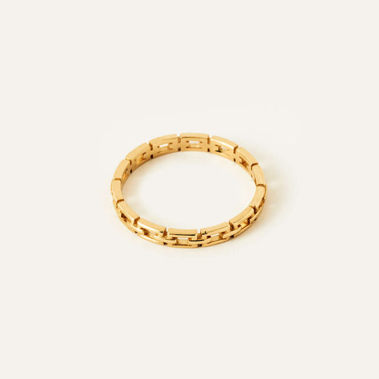 Chain Stacking Ring in 14K Solid Gold