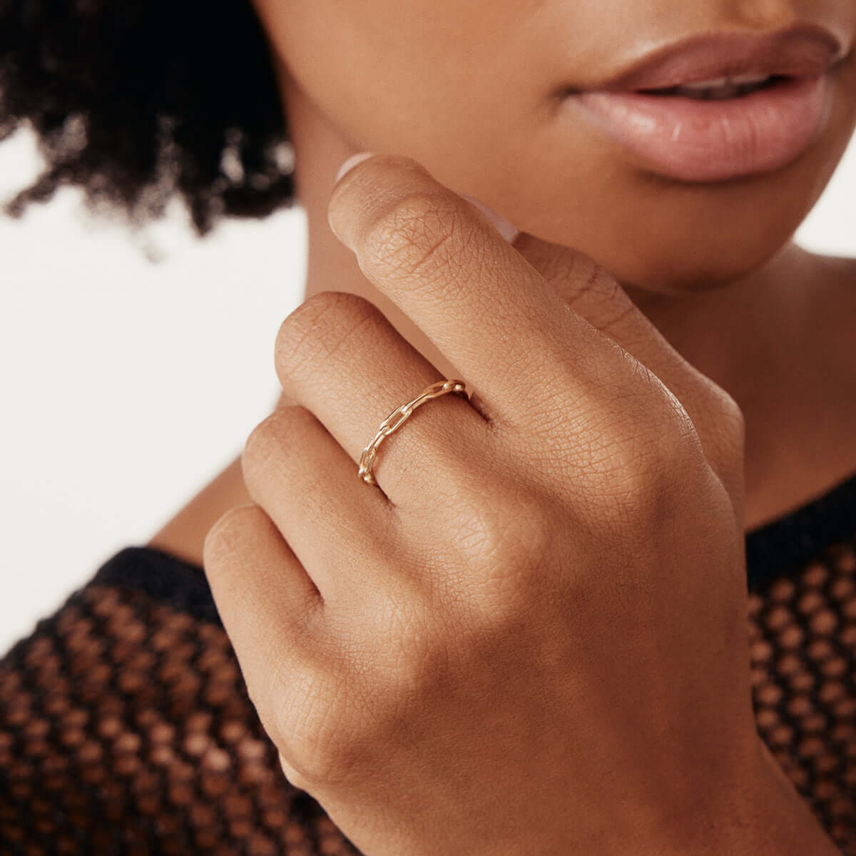 Paperclip Chain Ring