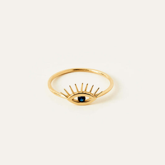 Sapphire Eye Ring in 14K Solid Gold