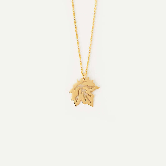 Leaf Necklace in 14K Solid Gold