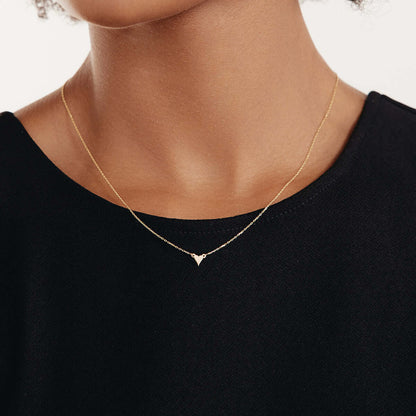 Dainty Heart Necklace in 14K Solid Gold