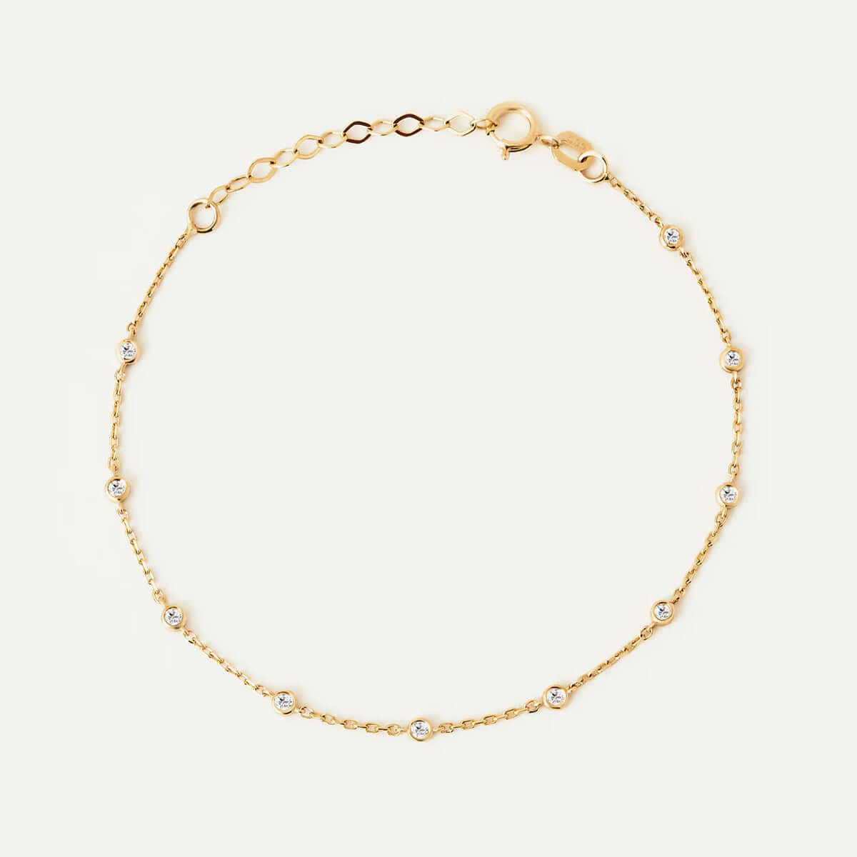 Bezel Diamond Station Bracelet