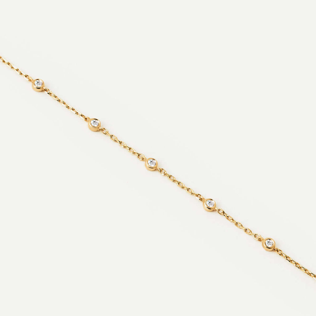 Bezel Diamond Station Bracelet