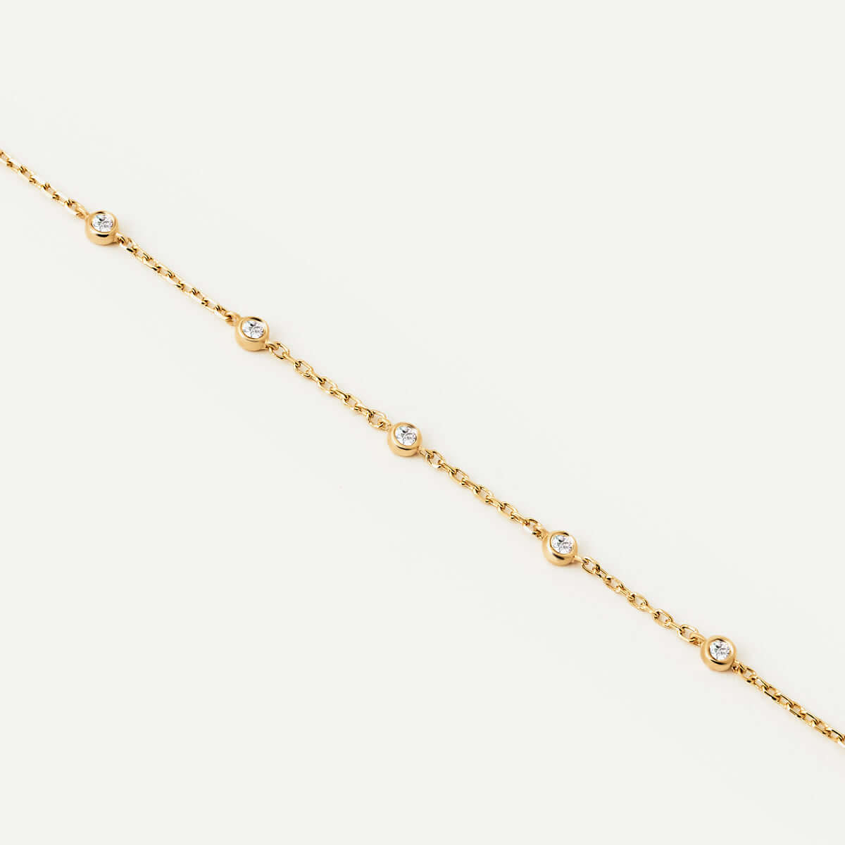 Bezel Diamond Station Bracelet