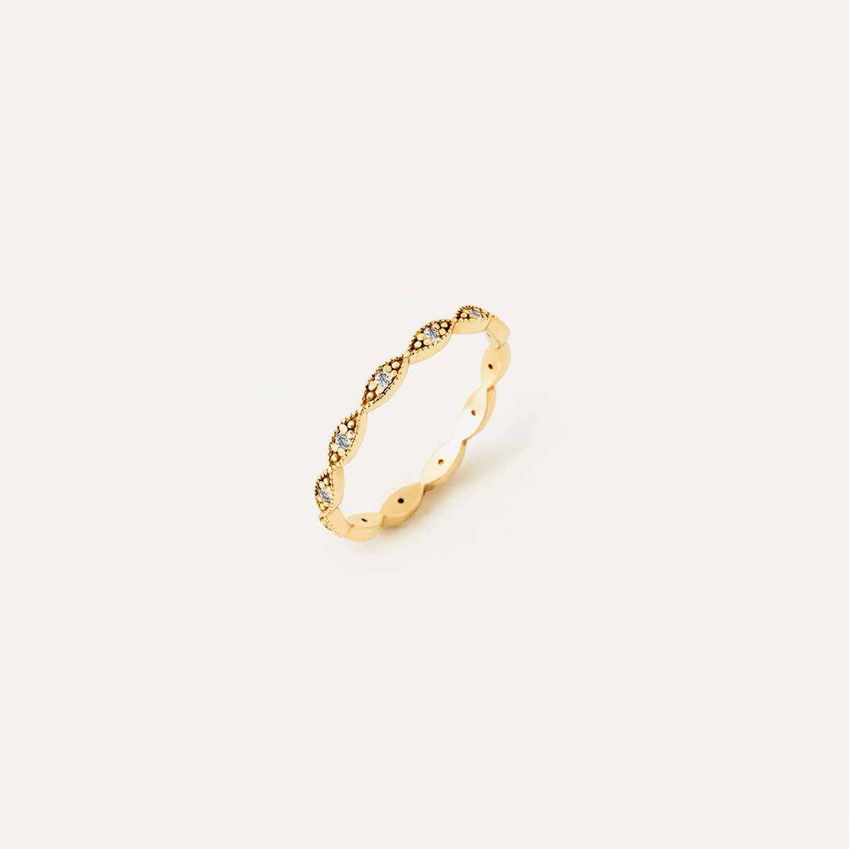 Diamond Eye Eternity Ring in 14K Solid Gold