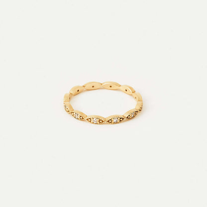 Diamond Eye Eternity Ring in 14K Solid Gold