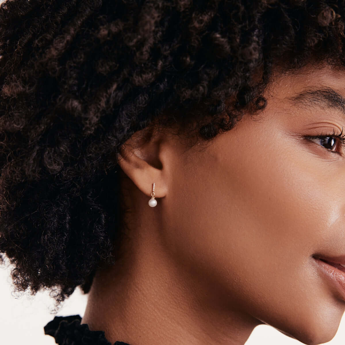 Diamond and Pearl Drop Earrings